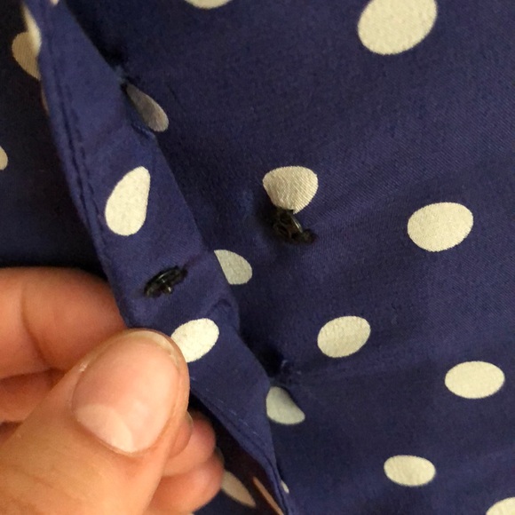 Blue silk J. Peterman dress - Picture 6 of 8